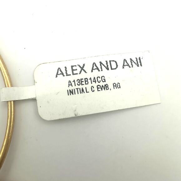 Alex + Ani Gold Initial C Bangle Bracelet NWT Costume Jewelry Casual - Picture 5 of 7
